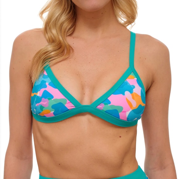 Serena Kaleidoscope Triangle Bikini Top - Picture 1 of 10